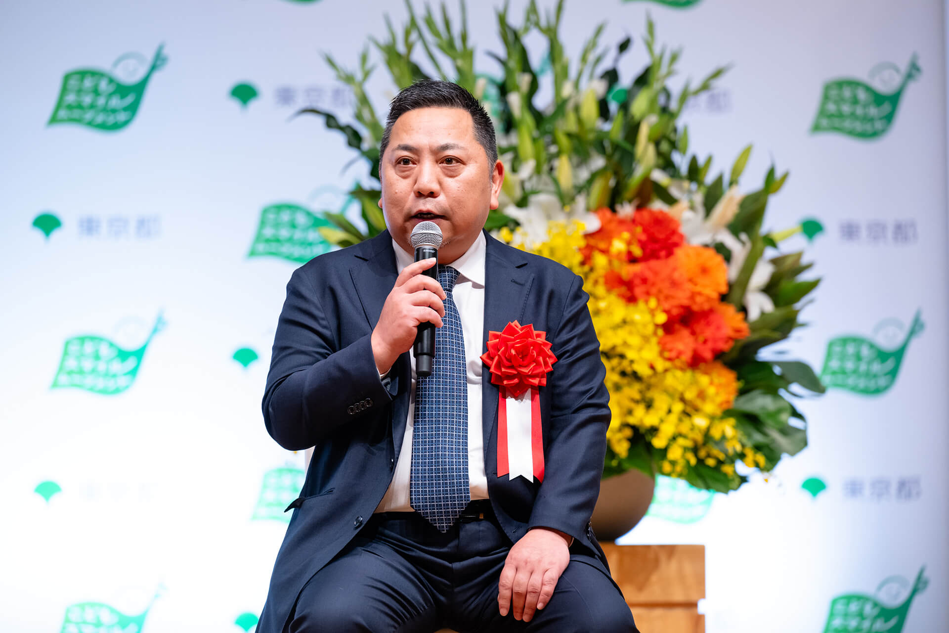 株式会社キッズスター代表取締役 平田 全広さんがコメントしている様子